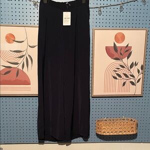 Elegant Navy Wide Leg Pants